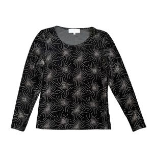 Un Jour Alleurs Textured Pullover Crewneck Long Sleeve Fitted Cute Sweater EUC 1